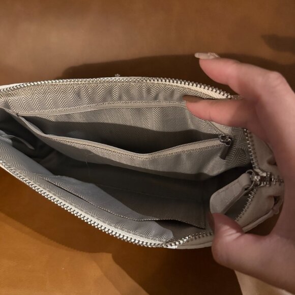 Cream Croc Y2K style Baguette shoulder bag - Picture 3 of 5